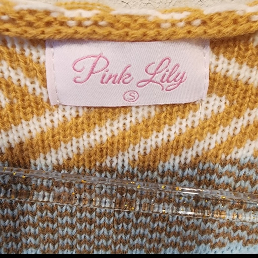 Pink Lily Multicolor Striped Cardigan - Picture 3 of 3